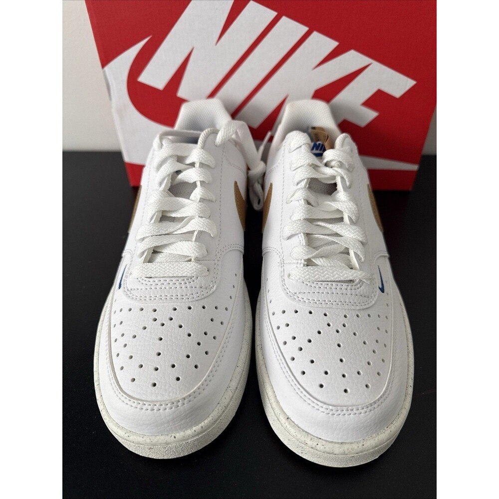 Nike Court Vision Low White Brown FV9952-102 Women's Sizes 10.5 - Picture 4 of 8
